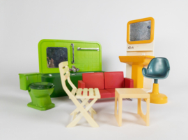 vintage Fleur - Otto Simon - Mattel - Cindy - plastic meubeltjes - 1970's