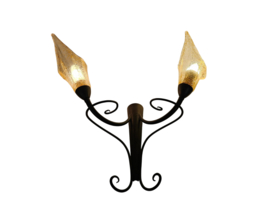 LAM - Lightning - wandlamp - Made in Italy - metaal - mond geblazen glas - 2000