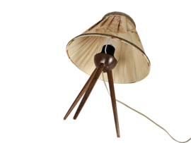 Driepoot - Scandinavisch - teak - tafellamp - 1950's