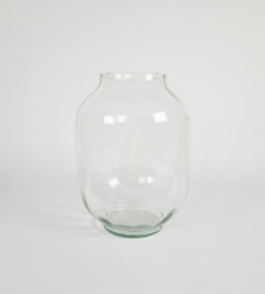 Verreries Doyen - XL  Vaas helder glas optiek - Belgisch -  Art Deco - jaren 30