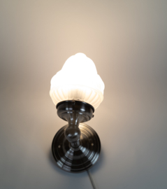 Wandlampen (2) - Giso Gispen stijl - nikkel - gesatineerd glas - 2000