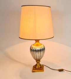 Tafellamp - Bureaulamp - Made in Italy  - goud - zilver - Hollywood Regency stijl - 90's
