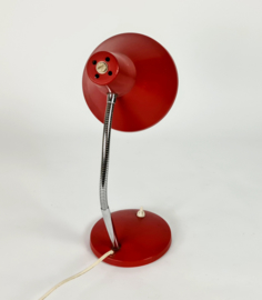 Hala Zeist - bureaulamp - rood - flexibele hals - 60's