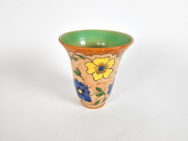 Plateelbakkerij de Iris - Gouda - aardewerk vaas met floraal decor - 1925/1968