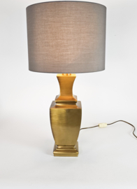Hollywood Regency - DeKnudt - Maison Jansen stijl - messing - goud - tafellamp - 80's