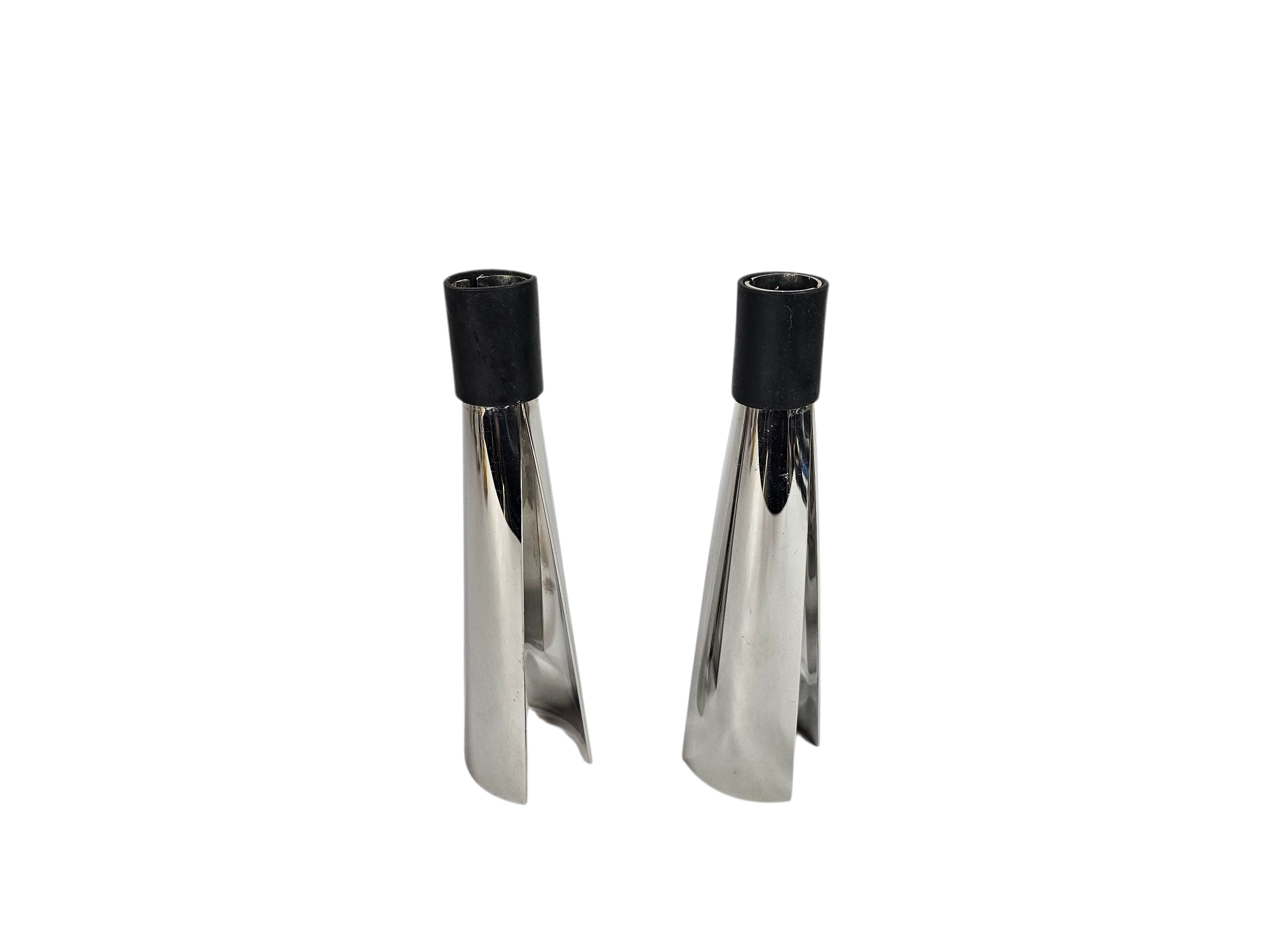 Dutch design - designer Bruno Ninaber - kandelaars - set (2)  - Delft - 1997