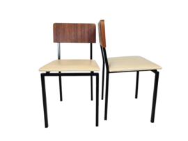 Vintage - Dutch design - (2) Eetkamerstoelen - Martin Visser stijl - 60's