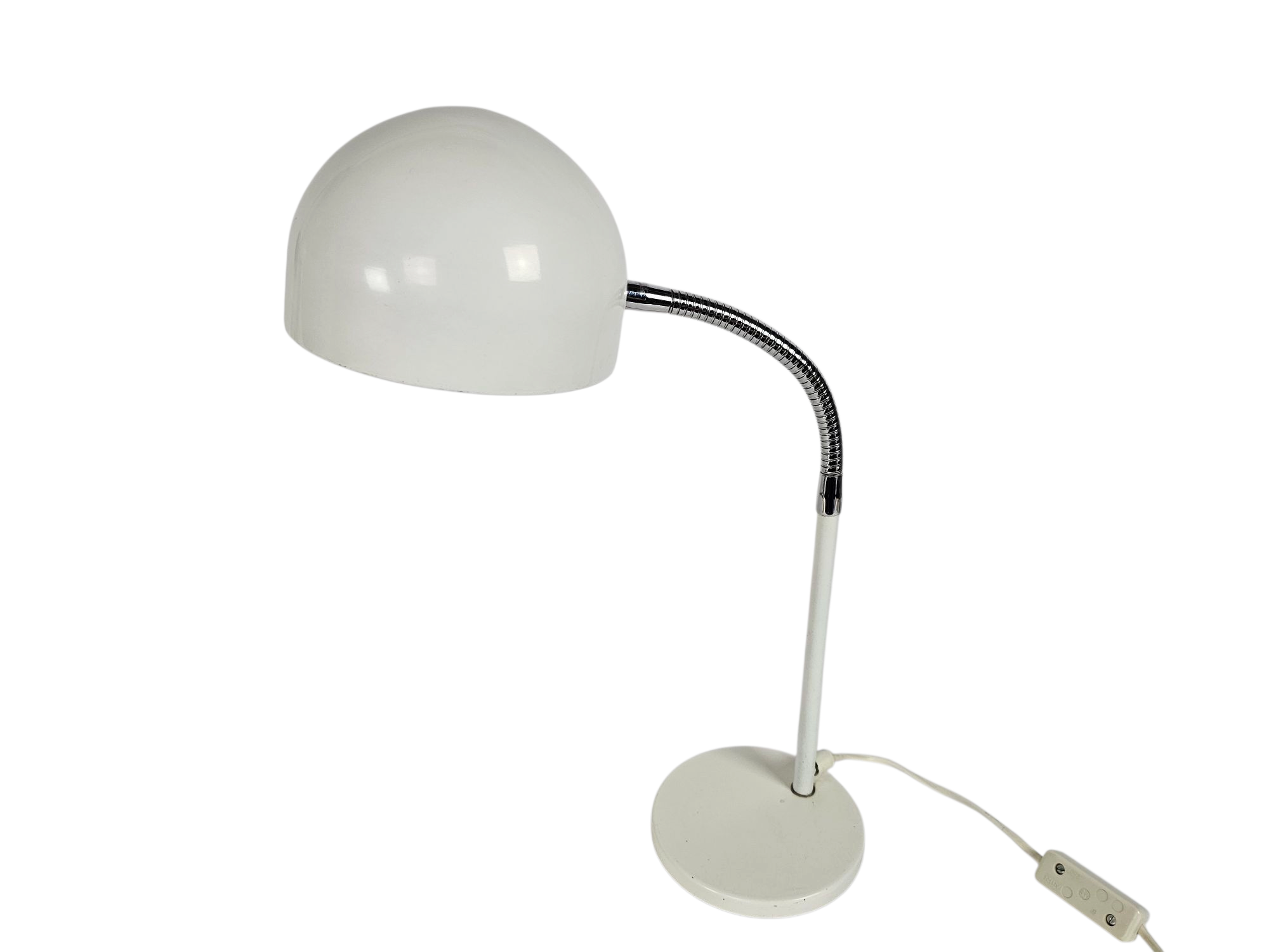 Hala Zeist - model 768 - tafellamp - wit - flexibele hals - 3e kwart 20e eeuw