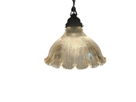 Art Deco - Holophane -  Hanglamp - kristal - 1950s