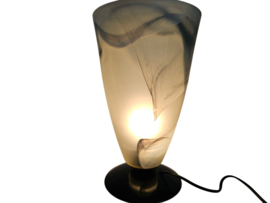 Licht ´88 - Dutch design - tafellamp - kelklamp - gemarmerd glas - 80's