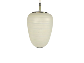 Stilnovo stijl  - attr. Bruno Chiarini - pendant - messing - opaalglas - Italie - 60's
