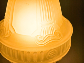 Art Deco  -  Giso Gispen stijl - gesatineerd glas - metaal  - plafondlamp