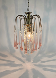 Vintage - Italiaans design - Murano glass chandelier - waterval - kroonluchter - Paolo Venini - ‘Teardrops’ - 70's