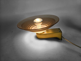Peill & Putzler - model 73932 - wandlamp - messing - rookglas - 70's