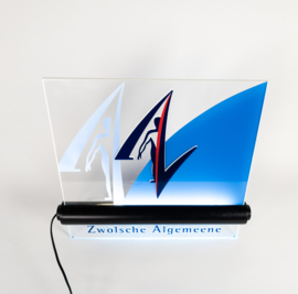 Reclamezuil/Lamp - 'Zwolsche Algemeene' -  lichtbak - 1990's