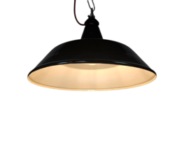 Industriëel - emaille - hanglamp - fabriekslamp - Italie - 90's