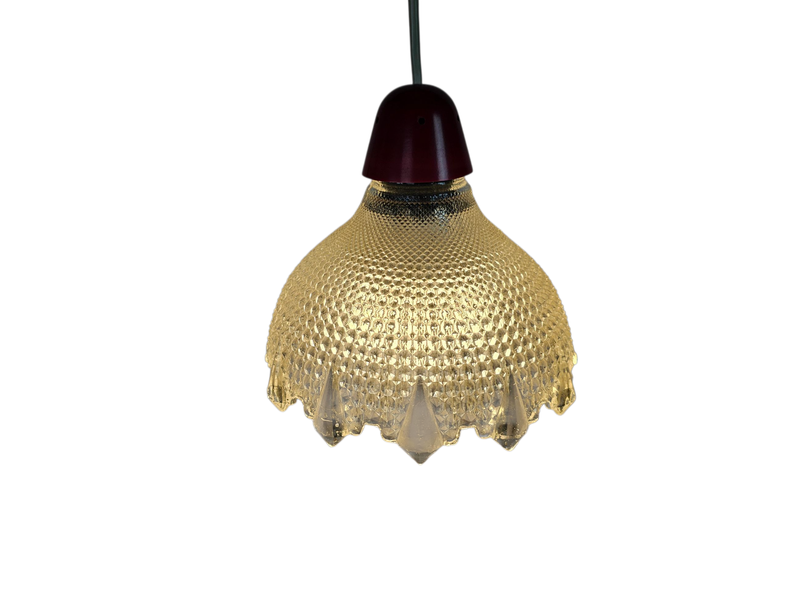 Erco Leuchten - Germany - hanglamp - holophane stijl - Space Age - kristal - 70's