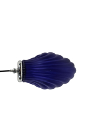 Happy Light - Holland - schelplamp - wandlamp - geperst glas - chroom - 1990's
