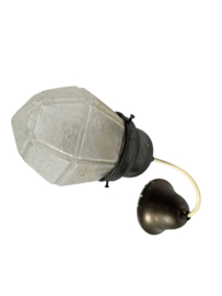 Gispen stijl - hanglamp - 'frosted glas' - koper - 60's