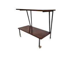 Trolly - pastoe  stijl - Braakman - fineer - metaal - bijzettafel - 60's