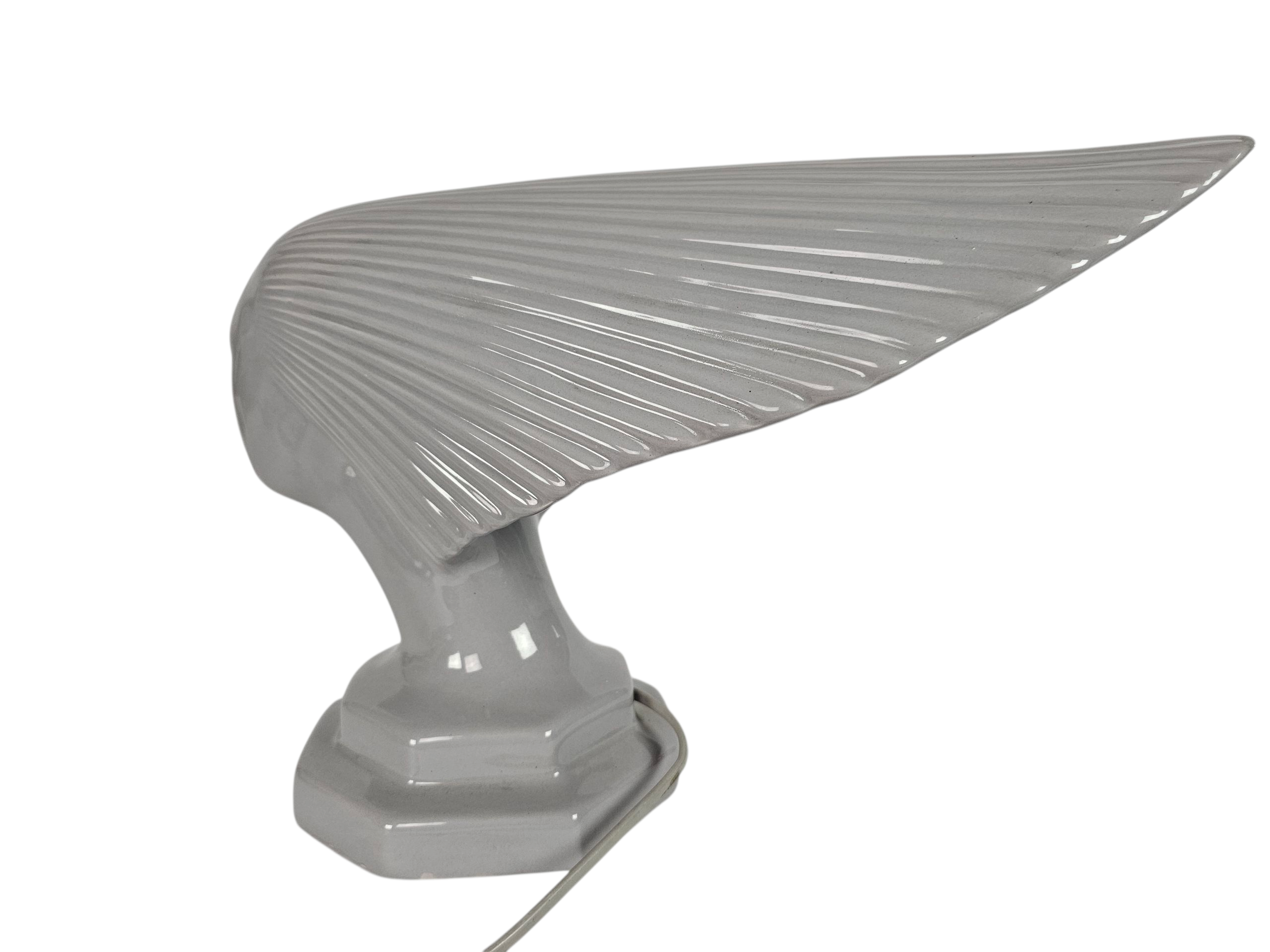 Vintage  - Rene Lalique stijl - design Hubert Olivier -  tafellamp - keramiek -  Frankrijk - 1960's