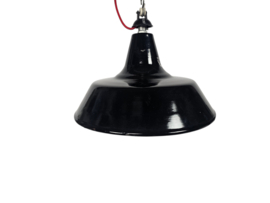 Industriëel - emaille - hanglamp - fabriekslamp - Italie - 90's