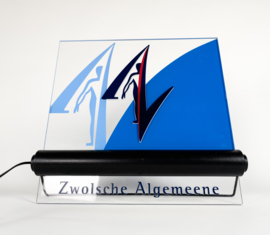 Reclamezuil/Lamp - 'Zwolsche Algemeene' -  lichtbak - 1990's