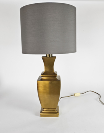 Hollywood Regency - DeKnudt - Maison Jansen stijl - messing - goud - tafellamp - 80's