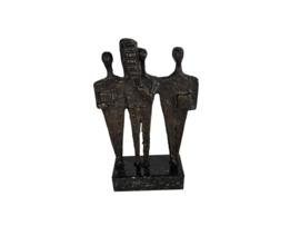 Ontwerper onbekend  - zwaar bronzen beeld - marmeren sokkel - 1990's