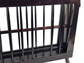 Cesare Lacca - Italian design - Magazine holder - gelakt hout - messing - 50's