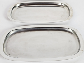 Alessi - design Vitale-Mazzeri - serveerblad - dienblad - 3 stuks - Italie - 3e kwart 20e eeuw