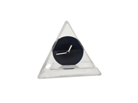 Quartz klokje - ´Triangle´ -  plexiglas - post modern - Memphis stijl - 80's