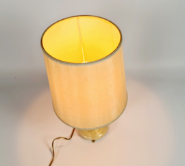 Albast - natuursteen - onyx - tafellamp - Spanje - Hollywood Regency stijl - verguld - 70's