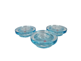 Iittala - Harri Koskinen - model Halo - waxinelichthouders - set (3) - theelicht - Finland - 1999