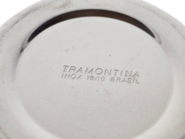 Tramontina -  2 x espresso set - dubbelwandige kop - staal - Brazilië - 1980's