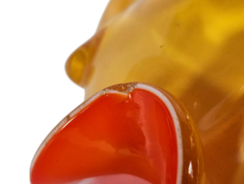 Murano - zeester vormige - asbak - oranje/geel/oker kleurig - 60's