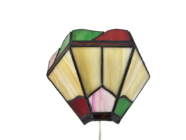 Wandlamp - Tiffany stijl - glas en lood - 3e kwart 20e eeuw