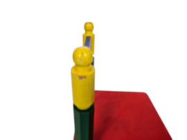 Potlood stoeltje - kinderstoeltje - Memphis stijl - hout