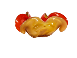 Murano - zeester vormige - asbak - oranje/geel/oker kleurig - 60's