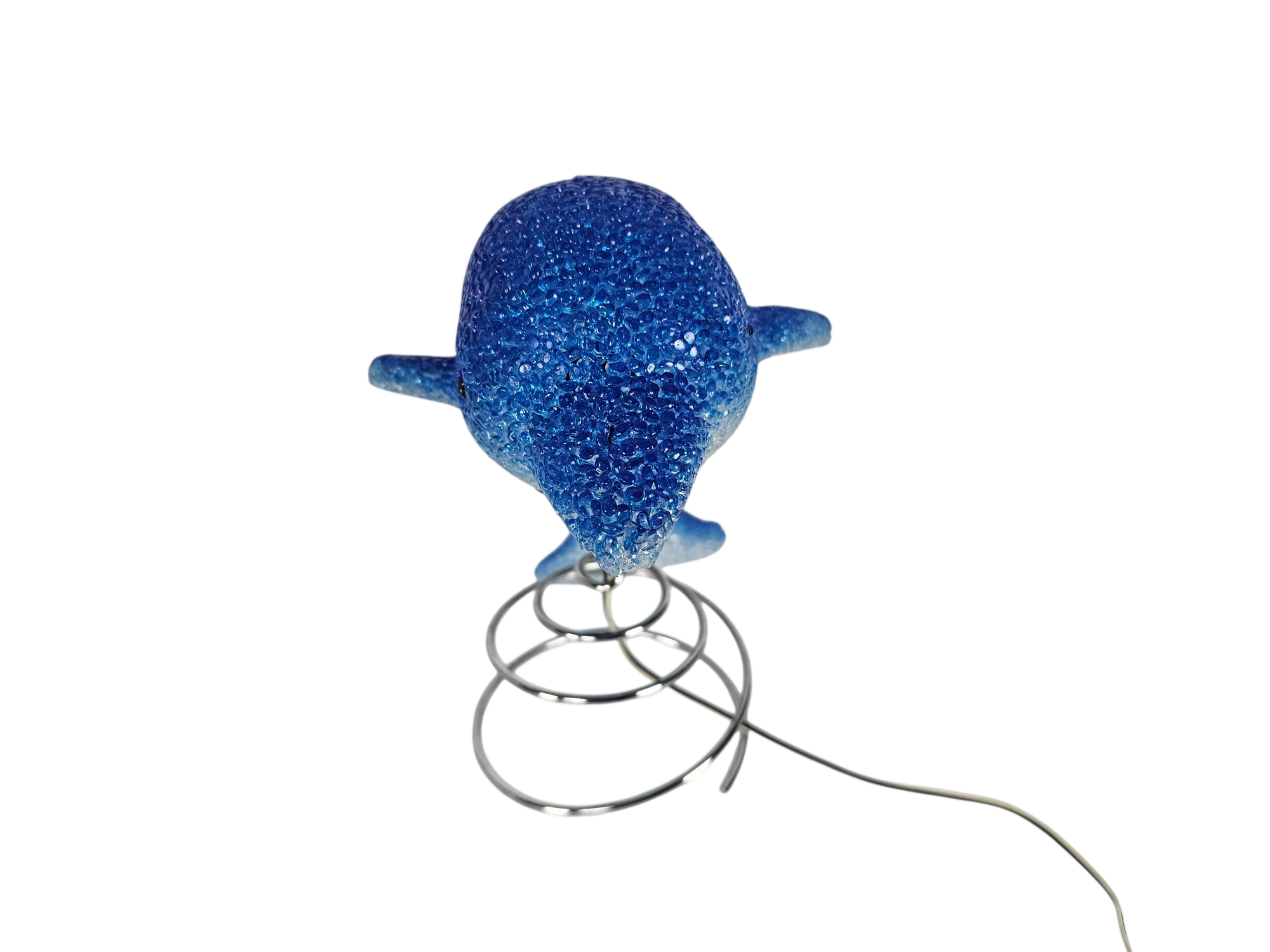 Dolfijn lamp - tafellamp - rubber - metaal - 90's