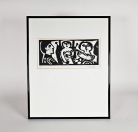 Eugène FIDLER (1910-1990) - Lino gravure originale - 'Pour Eugene Fidler' - 6/100