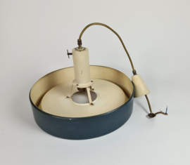 Dutch design -  Anvia Almelo - J. Hoogervorst - blauw - "model 4017"  Ufo hanglamp - 60's