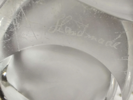 Kristalunie Maastricht - Max Verboeket  - transparant dubbelwandige vaas - 1960´s