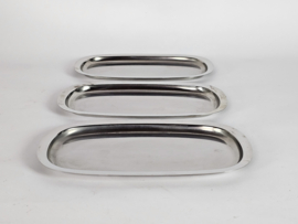 Alessi - design Vitale-Mazzeri - serveerblad - dienblad - 3 stuks - Italie - 3e kwart 20e eeuw