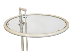 Design Side table - Eileen Gray stijl -  metaal - glas - 80s