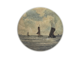 Sijfert Theodorus Portegies (1881- 1959) - Handbeschilderd - Oud Castricum - Zeegezicht - Tichelaar - 1909