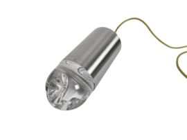 Raak Amsterdam - B 1015 - 'bullet' hanglamp - aluminium - kristal - Holland - 60's