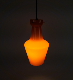 Targetti Sankey - Made in Italy - opaalglas - oranje - hanglamp - 1960's