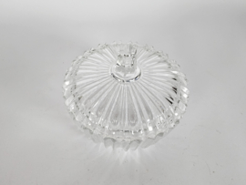 Kristal - Bonbon schaal met deksel - 3e kwart 20e eeuw