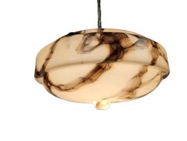 Art Deco - gemarmerd glas - schaallamp - 2e kwart 20e eeuw